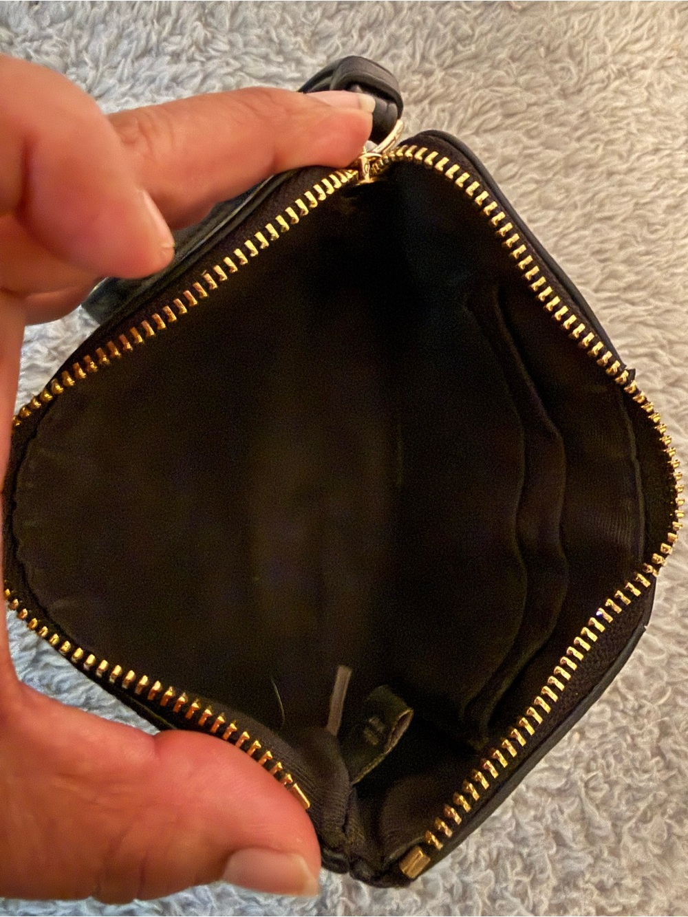 Coach Brown and Black Signature Zip Wristlet - Picture 7 of 8